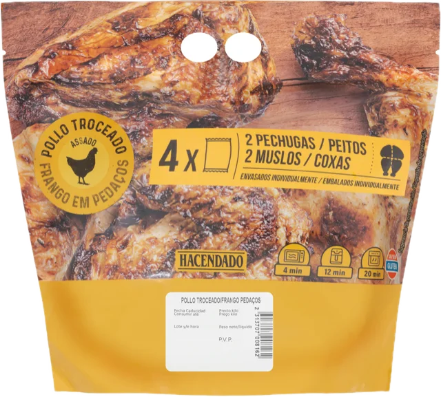 Pollo asado troceado Hacendado