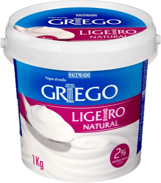 Yogur griego natural ligero Hacendado 2% MG